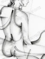 Nude Female Back Sketch Canvas Wall Art for Bedroom & Living Room Decor wall art print
