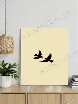 Two Birds Silhouette Canvas Wall Art for Living Room Bedroom Home Decor – view 2