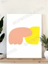 Abstract Organic Shapes Canvas Wall Art for Living Room Home Decor – view 4