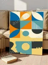 Abstract Geometric Shapes Canvas Wall Art for Living Room Home Decor – вид 4