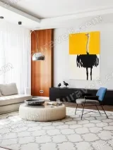 Minimalist Ostrich Canvas Wall Art for Living Room Home Decor – view 5