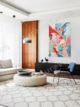 Abstract Colorful Textured Canvas Wall Art for Living Room Decor – view 5