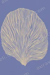 Botanical Fan Leaf Canvas Wall Art for Living Room framed modern home decor