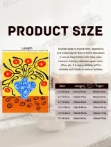 Blue Vase Red Flowers Canvas Wall Art for Living Room Home Decor – view 7