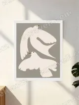 Minimalist White Doves Wall Art for Living Room Bedroom Home Decor – вид 2