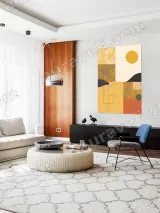 Abstract Geometric Landscape Canvas Wall Art for Living Room Home Decor – view 5