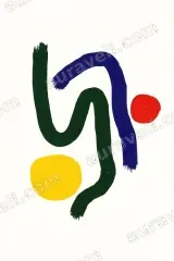 Abstract Colorful Shapes Canvas Wall Art for Living Room framed modern home decor