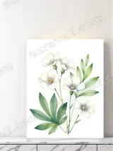Watercolor Floral Canvas Wall Art for Bedroom & Living Room Home Decor – view 3