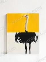 Minimalist Ostrich Canvas Wall Art for Living Room Home Decor