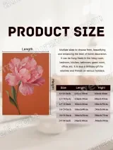 Pink Peony Floral Canvas Wall Art for Living Room Bedroom Home Decor – view 7