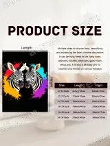 Colorful Zebra Duo Canvas Wall Art for Living Room Home Decor – вид 7