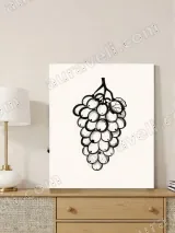 Grapes Ink Drawing Canvas Wall Art for Living Room Home Decor – view 4