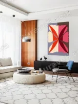 Abstract Geometric Floral Canvas Wall Art for Living Room Home Decor – view 5