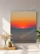 Serene Ocean Sunset Canvas Wall Art for Living Room Bedroom Home Decor – view 4