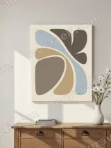 Abstract Organic Shapes Canvas Wall Art for Living Room Bedroom Decor – view 2