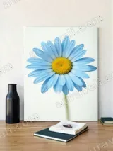 Blue Daisy Floral Canvas Wall Art for Living Room Bedroom Home Decor