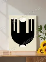 Minimalist Abstract Geometric Canvas Wall Art for Living Room Home Decor