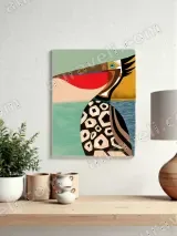 Geometric Abstract Bird Canvas Wall Art for Living Room Decor – view 4