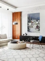 Snowy Winter Village Canvas Wall Art for Living Room Bedroom Home Decor – view 5