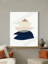 Abstract Geometric Shapes Canvas Wall Art for Living Room Home Decor