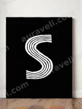 Minimalist S Line Art Wall Art for Living Room Bedroom Home Decor – view 2