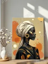 African Woman Portrait Canvas Wall Art for Living Room Home Decor – view 4