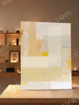 Abstract Soft Color Block Canvas Wall Art for Living Room Bedroom Home Decor – view 3