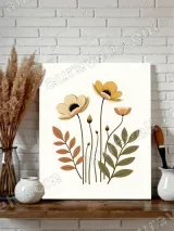 Botanical Floral Canvas Wall Art for Living Room Bedroom Home Decor