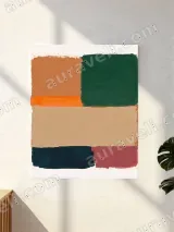 Abstract Geometric Color Block Canvas Wall Art for Living Room Bedroom Decor – view 2