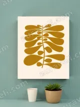 Abstract Botanical Leaf Canvas Wall Art for Living Room Home Decor – view 4