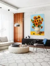 Sunflower Vase Floral Canvas Wall Art for Living Room Home Decor – view 5