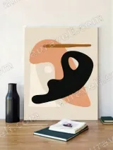 Abstract Organic Shapes Canvas Wall Art for Living Room Decor – view 4