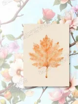 Maple Leaf Watercolor Canvas Print for Living Room Home Decor – вид 2