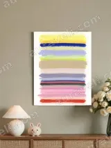 Abstract Colorful Stripes Canvas Wall Art for Living Room Home Decor – view 4