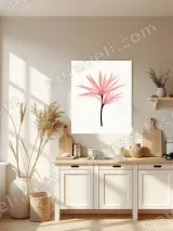 Pink Botanical Canvas Wall Art for Living Room Bedroom Home Decor – view 3
