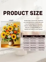 Sunflower & Daisy Bouquet Canvas Wall Art for Living Room Home Decor – view 7