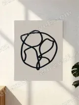 Abstract Continuous Line Canvas Wall Art for Living Room Home Decor – view 2