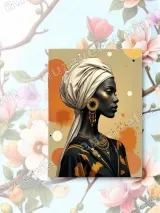 African Woman Portrait Canvas Wall Art for Living Room Home Decor – view 2