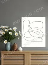 Abstract Continuous Line Wall Art for Living & Bedroom Home Decor – view 2
