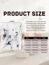 Abstract Blue Yellow Gray Black Ink-Style Canvas Wall Art for Home Decor – view 7