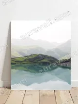 Mountain Lake Reflection Canvas Wall Art Nature Landscape Home Decor