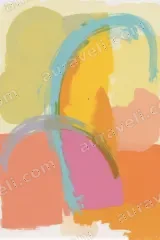 Abstract Colorful Curves Canvas Wall Art for Living Room modern home decor