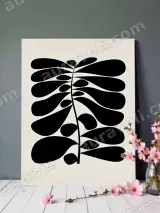 Abstract Botanical Leaf Canvas Wall Art for Living Room Home Decor – view 3
