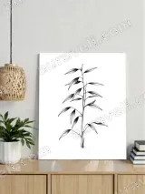 Bamboo Plant Line Art Canvas Wall Art for Living Room Bedroom Home Decor – view 4