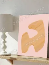 Abstract Wooden Shape Canvas Wall Art for Living Room Home Decor – view 4