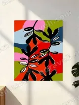 Abstract Botanical Canvas Wall Art for Living Room Home Decor – view 2