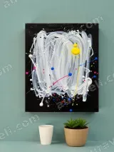Abstract Colorful Drip Canvas Wall Art for Living Room Home Decor – вид 3