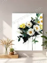 Modern Floral Canvas Wall Art for Living Room Bedroom Home Decor – view 4