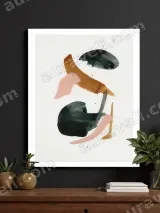 Abstract Brushstroke Canvas Wall Art for Living Room Bedroom Home Decor – view 3