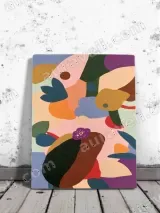 Colorful Abstract Floral Canvas Wall Art for Living Room Bedroom Decor
